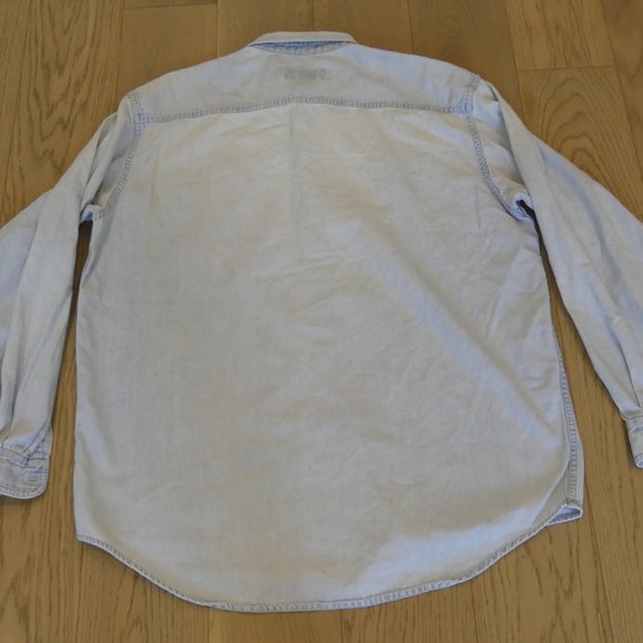 Vintage M&M's CYRK Clothing Company Blue Denim Large Button Down Shirt - Picture 6 of 6